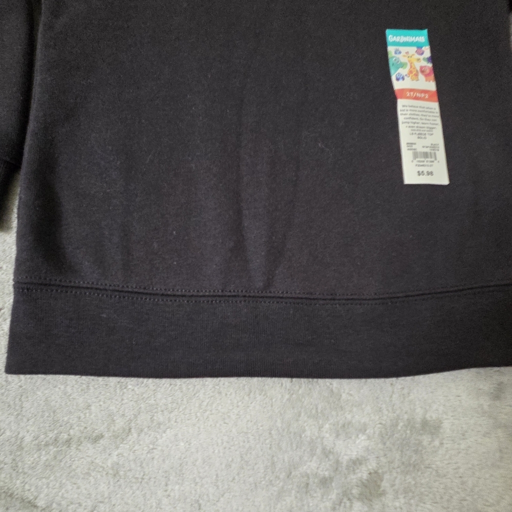 * Garanimals Boys Toddler Long Sleeves Crew Neck Sweatshirt Top Black Size 2T - Picture 6 of 10